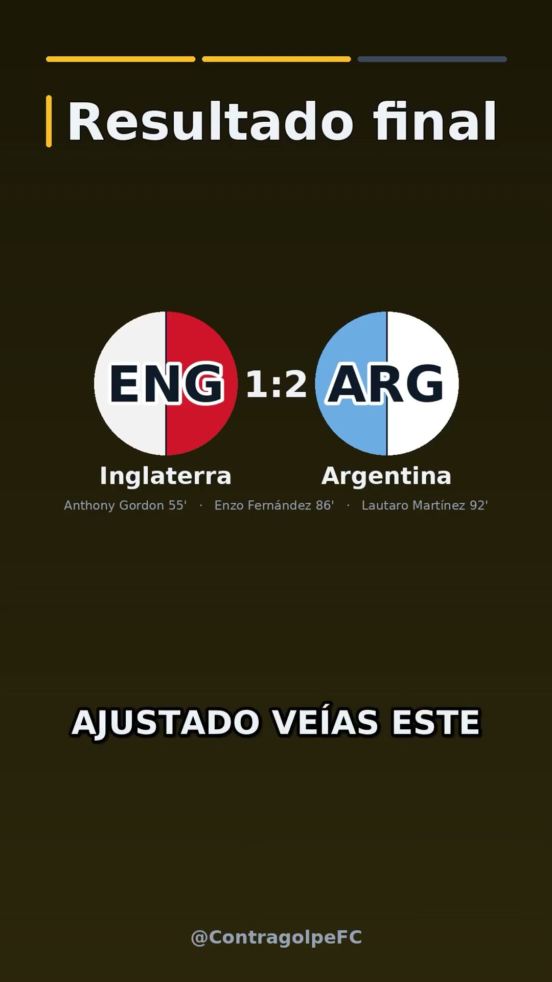 ENG 1:2 ARG — ¿Se cumplió el pronóstico? | Mundial 2026 #Shorts